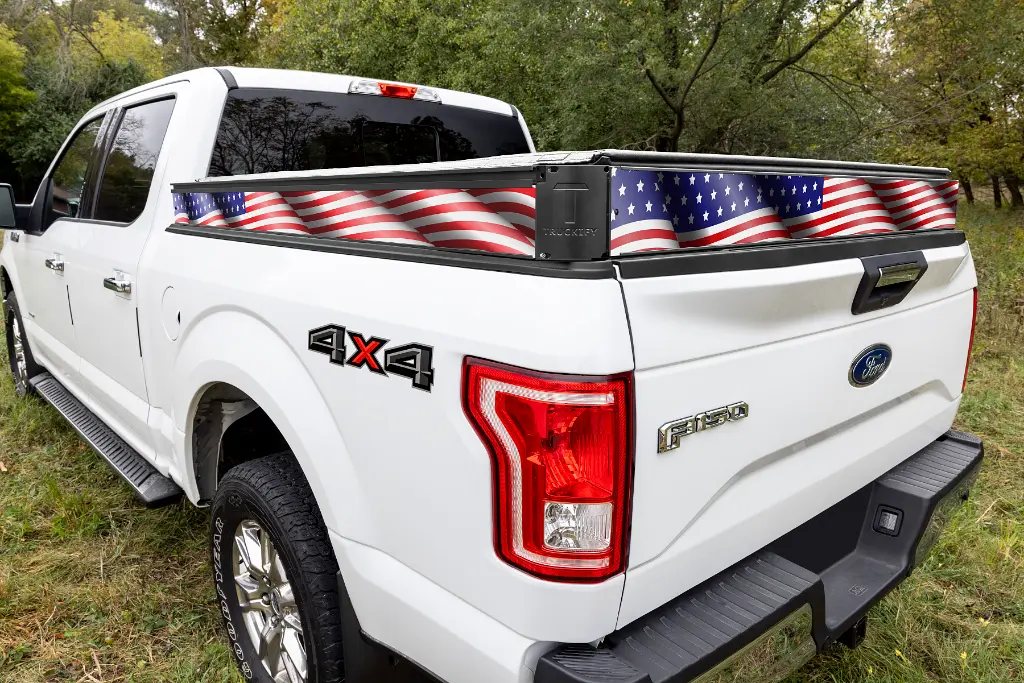 Wavy American Flag Decal Kit | Ford F150, Ram 1500, Toyota Tundra, Nissan Titan Short Bed