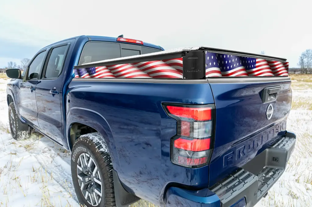 Wavy American Flag Decal Kit | Nissan Frontier 5’ Short Bed