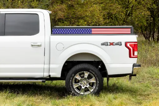 [P25015-AF] American Flag Decal Kit | Chevy Silverado, GMC Sierra 6'6", Ford F150 6.5' Regular Bed