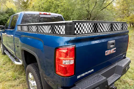 [P25085-CH] Checkered Flag Decal Kit | Chevy Silverado, GMC Sierra, Toyota Tundra, and Ram 8' Long Bed
