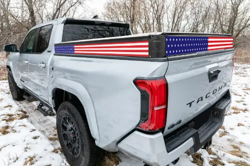 [P25080-AF] American Flag Decal Kit | Toyota Tacoma 6’ Regular Bed